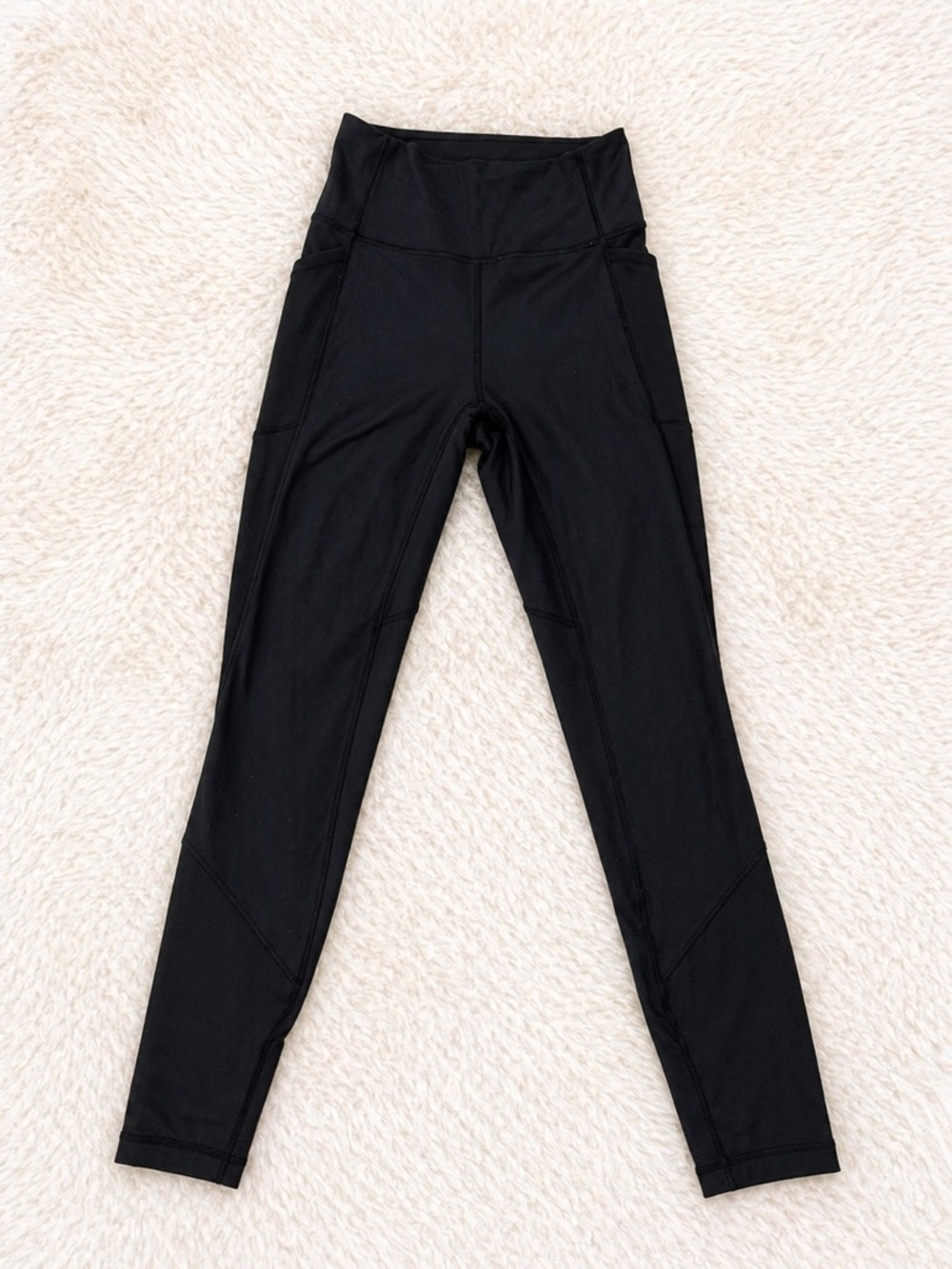 Lululemon Black High Rise Pocket Leggings XS Athletic No Size Dot